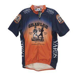 VOLER Cycling Jersery Full Zip Pockets BRAWLER Yards Brewing Co Size LARGE